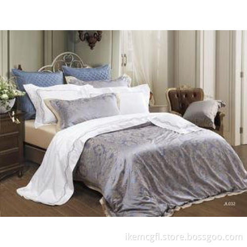 Elegant Silk Cotton Blended Luxury Bed Sets 4 PCS Noble For